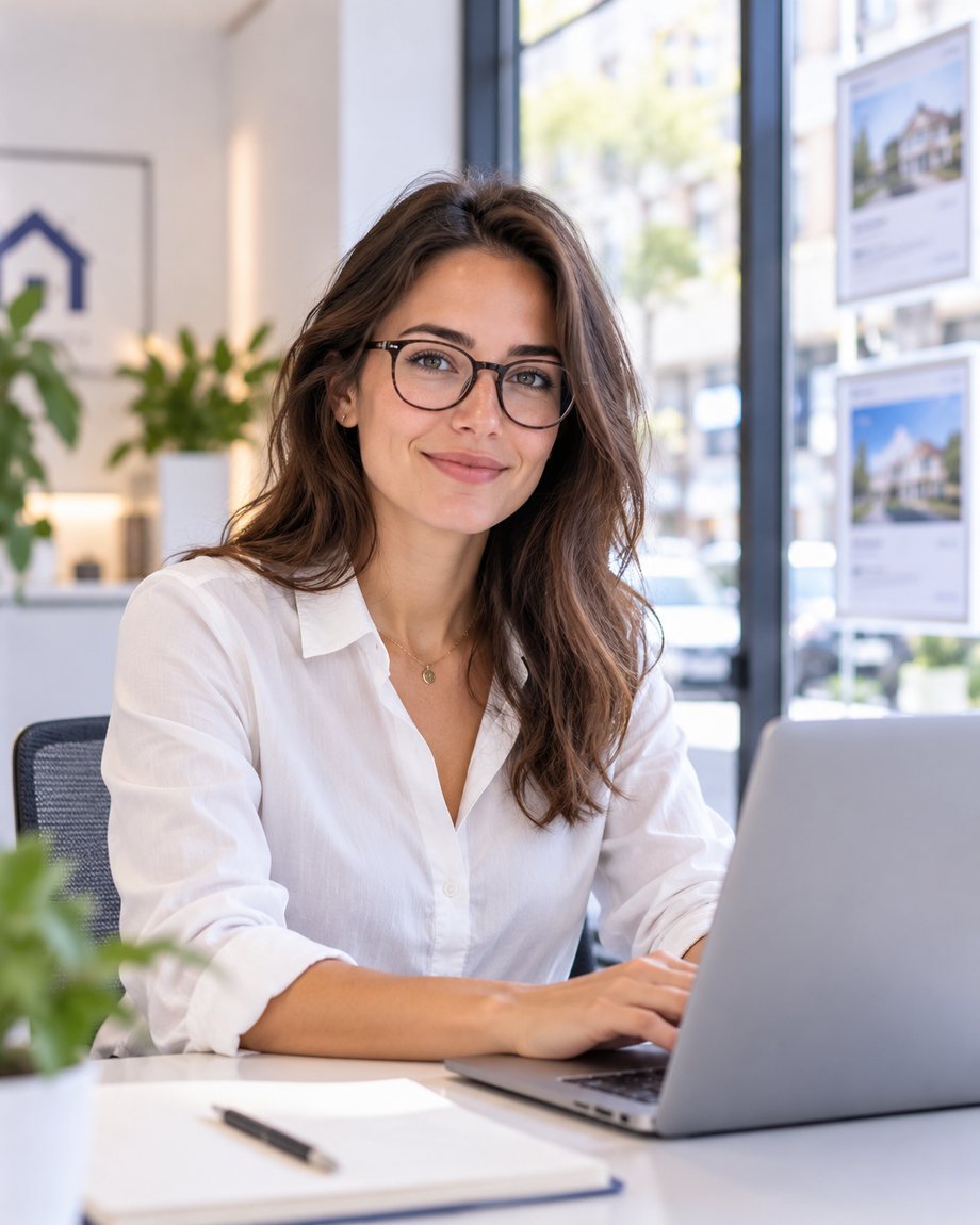 Une professionnelle indépendante à son bureau, devant son ordinateur portable